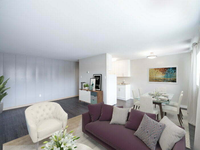 living area, bedroom in a 2 bedroom unit at Bonita Arms in Winnipeg, Manitoba