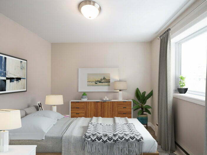 bedroom in a 2 bedroom unit at Bonita Arms in Winnipeg, Manitoba