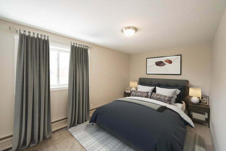 bedroom in a 2 bedroom unit at Bonita Arms in Winnipeg, Manitoba