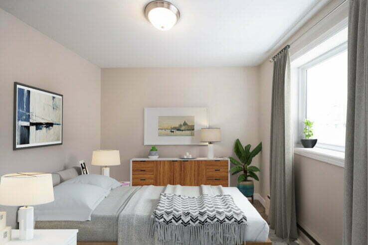 bedroom in a 2 bedroom unit at Bonita Manor in Winnipeg, Manitoba