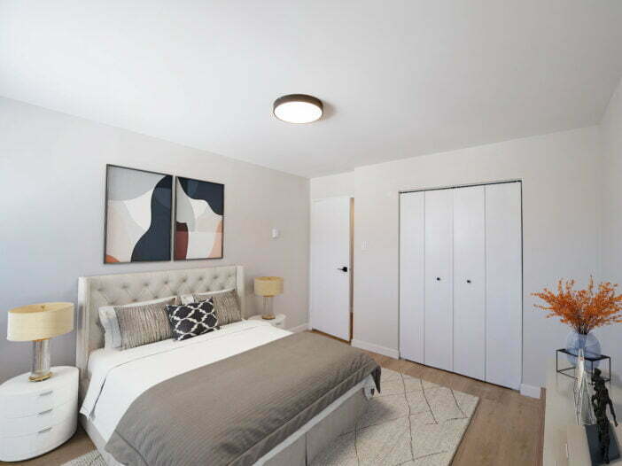 bedroom in a 2 bedroom unit at Charlesdale Gardens in Winnipeg, Manitoba