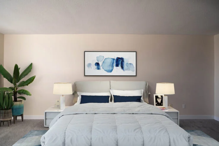 bedroom in a 2 bedroom unit at Dakota Towers in Winnipeg, Manitoba