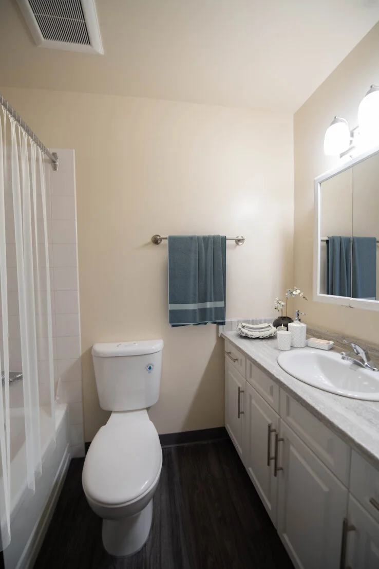 bathroom in a 2 bedroom unit at Dakota Towers in Winnipeg, Manitoba