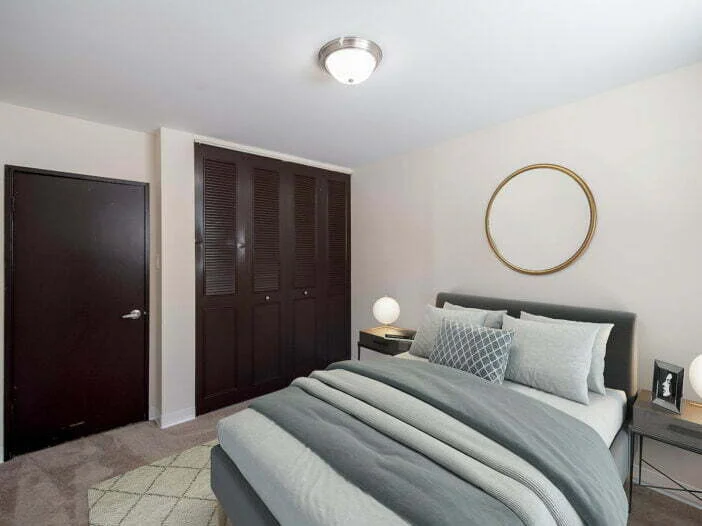 bedroom in a 2 bedroom unit at Edison Court in Winnipeg, Manitoba