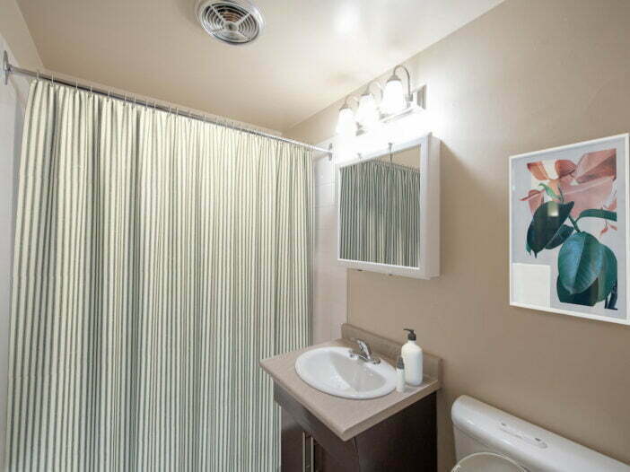 bathroom in a 2 bedroom unit at Forks Manor in Winnipeg, Manitoba