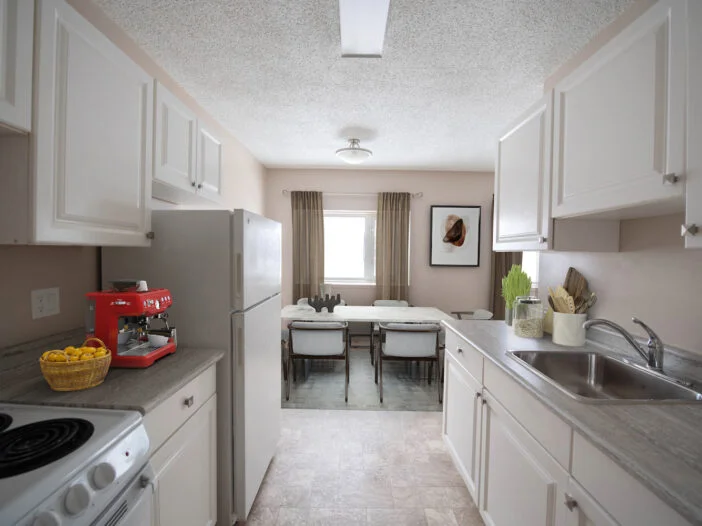 bedroom in a 1 bedroom unit at Gateway Apartments in Winnipeg, Manitoba