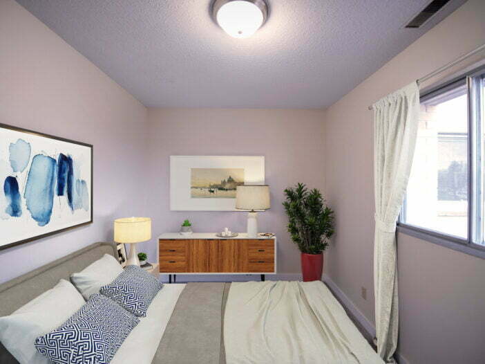 bedroom in a 2 bedroom unit at Golden Arms in Winnipeg, Manitoba