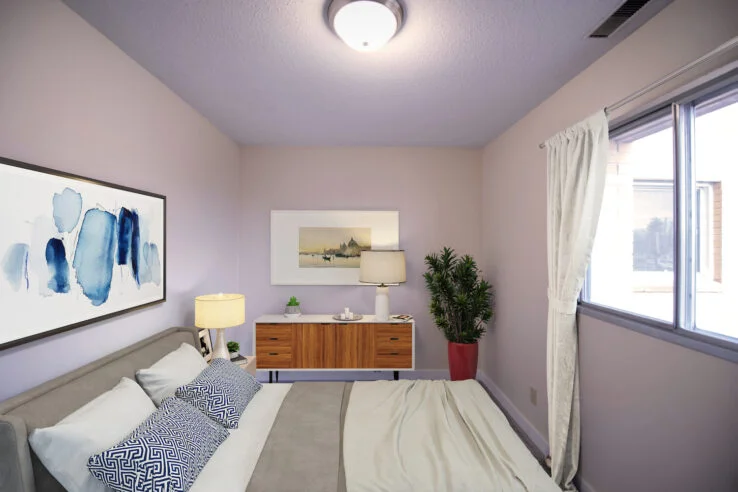 bedroom in a 2 bedroom unit at Golden Arms in Winnipeg, Manitoba