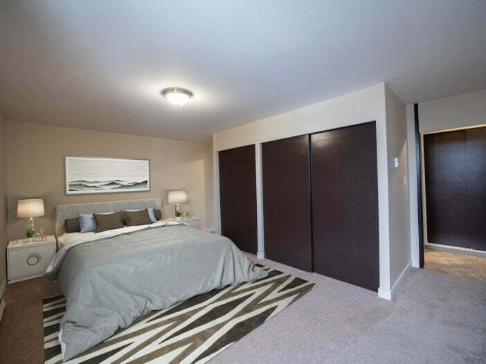 bedroom in a 2 bedroom unit at Grenoble Manor in Winnipeg, Manitoba