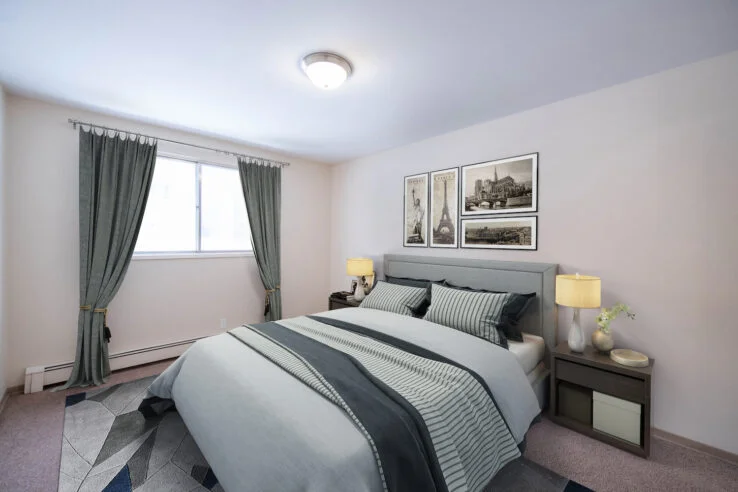bedroom in a 1 bedroom unit at Guelph Gardens in Winnipeg, Manitoba