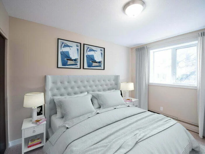 bedroom in a 1 bedroom unit at Lyon House in Winnipeg, Manitoba