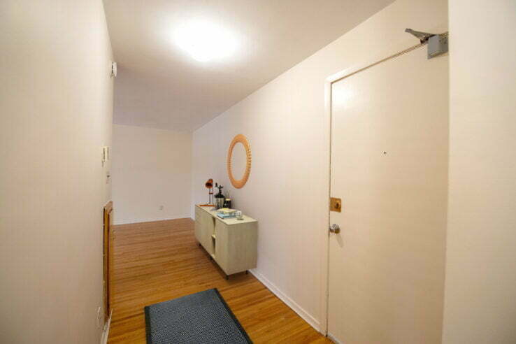 hallway in a 1 bedroom unit at Pamela Apartments in Winnipeg, Manitoba