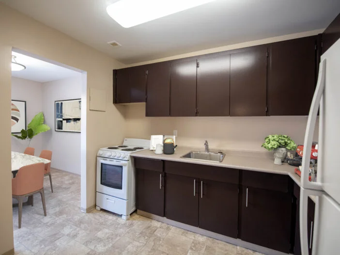 bedroom in a 1 bedroom unit at Peppertree Estates in Winnipeg, Manitoba