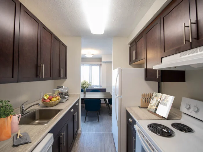 bedroom in a 2 bedroom unit at Pinewood Place in Winnipeg, Manitoba