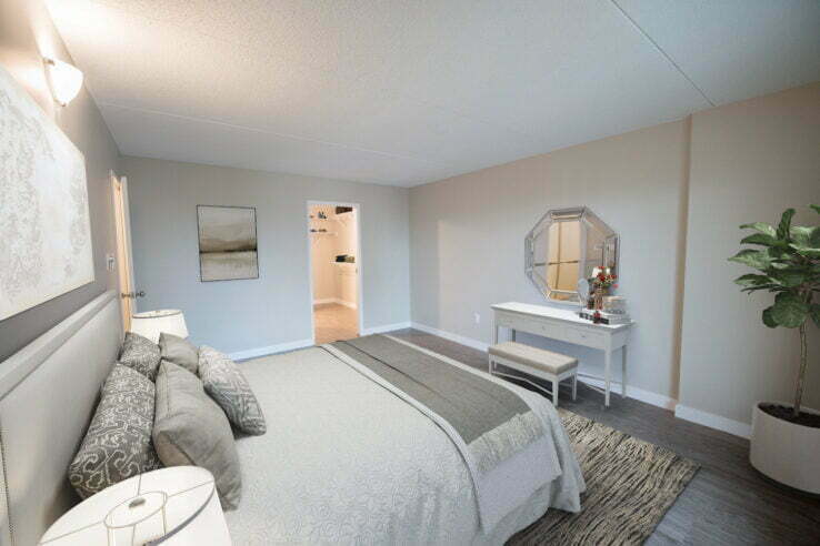 bedroom in a 2 bedroom unit at Rideau Tower in Winnipeg, Manitoba