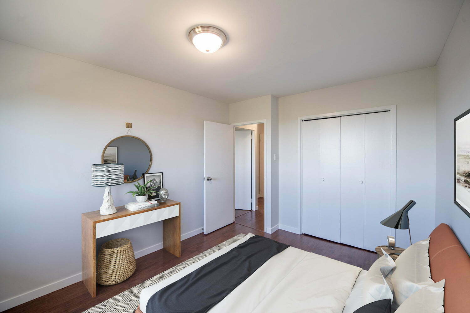 bedroom in a 2 bedroom unit at River Crescent Gardens in Winnipeg, Manitoba