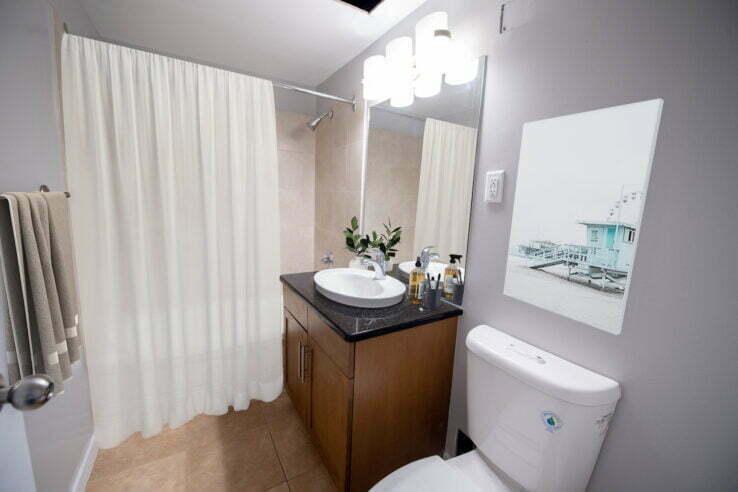 bathroom in a 2 bedroom unit at River Crescent Gardens in Winnipeg, Manitoba