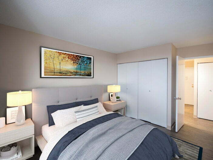 bedroom in a 2 bedroom unit at Southview Plaza in Winnipeg, Manitoba