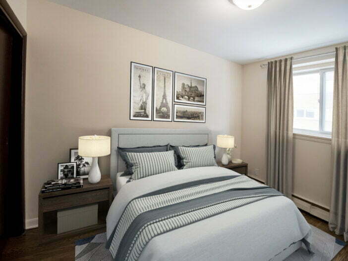 bedroom in a 2 bedroom unit at Stanley Grove in Winnipeg, Manitoba