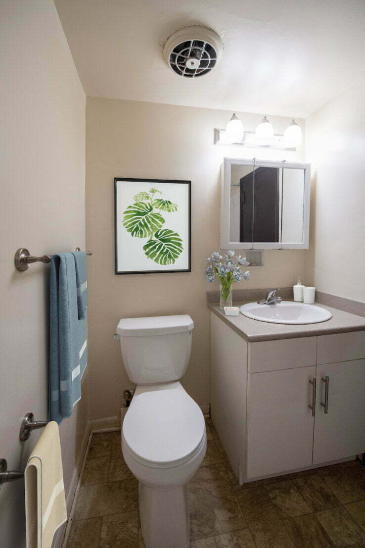 bathroom in a 2 bedroom unit at Stanley Grove in Winnipeg, Manitoba