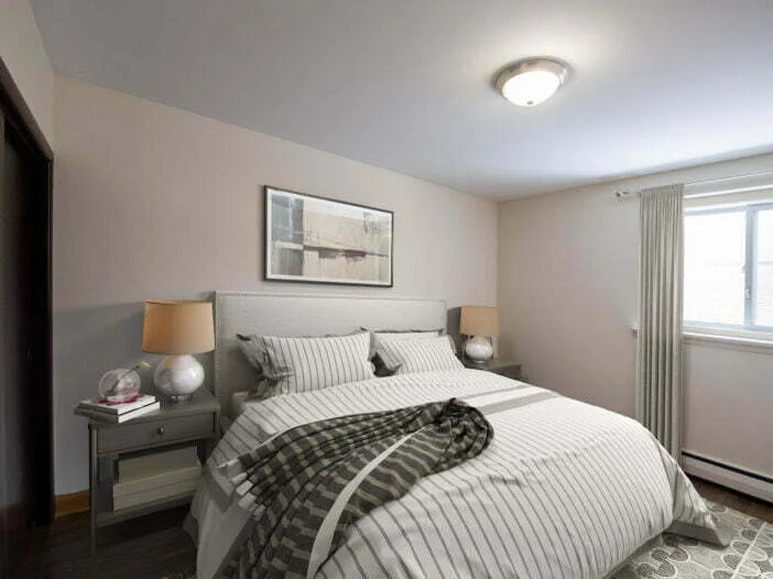 bedroom in a 1 bedroom unit at Stanley Park in Winnipeg, Manitoba
