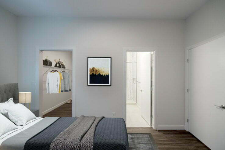 bedroom at Uptown Lofts in Winnipeg, Manitoba