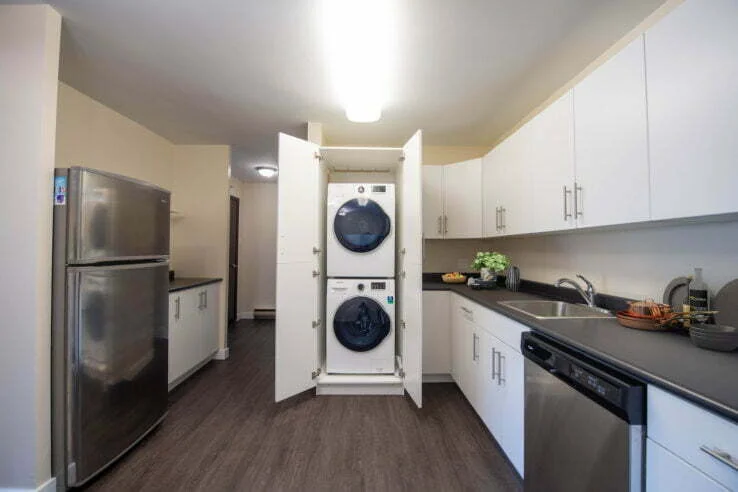 living area in a 2 bedroom unit at Vialoux Village in Winnipeg, ManitobaVialoux Village in Winnipeg, Manitoba