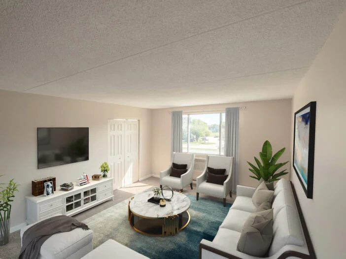 living area at Westminster Court in Winnipeg, Manitoba