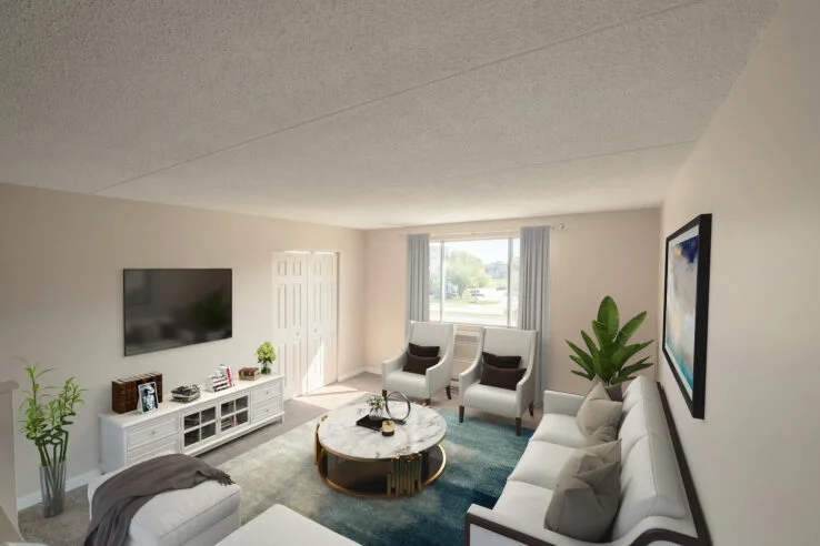 living area at Westminster Court in Winnipeg, Manitoba