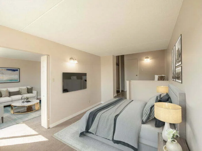 bedroom at Westminster Court in Winnipeg, Manitoba