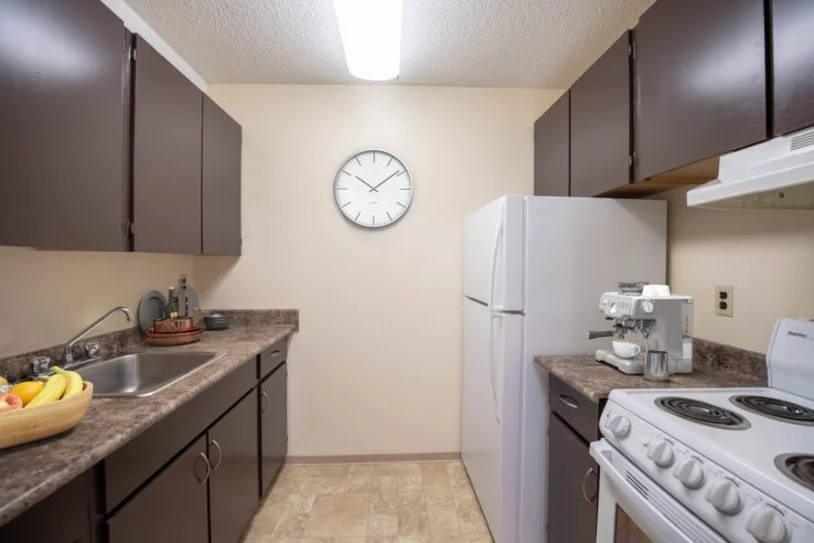 bedroom in a 1 bedroom unit at Windwood Gardens in Winnipeg, Manitoba