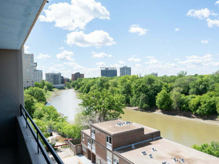 view from a balcony at Canterbury House in Winnipeg, Manitoba